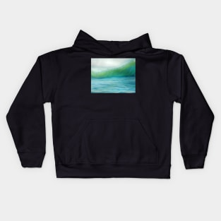 New Wave oil painting by Tabitha Kremesec Kids Hoodie